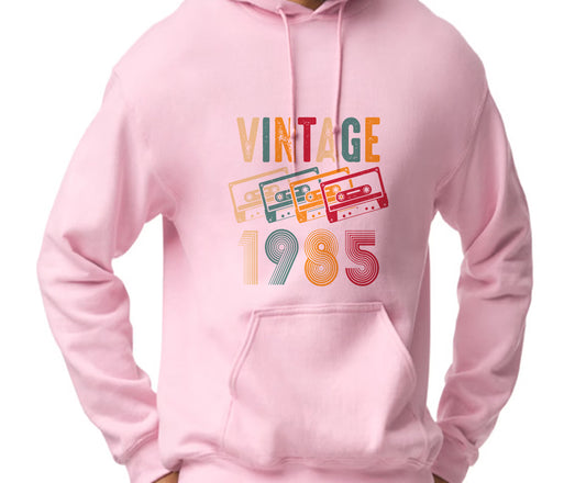 Cassette Tape Vintage 1985 Hoodie – Retro Music Lover Gift
