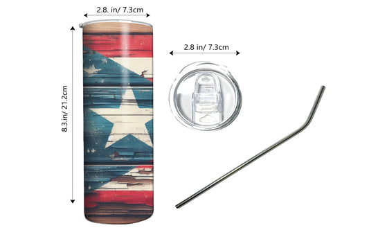 Puerto Rico Flag 20 oz Tumbler