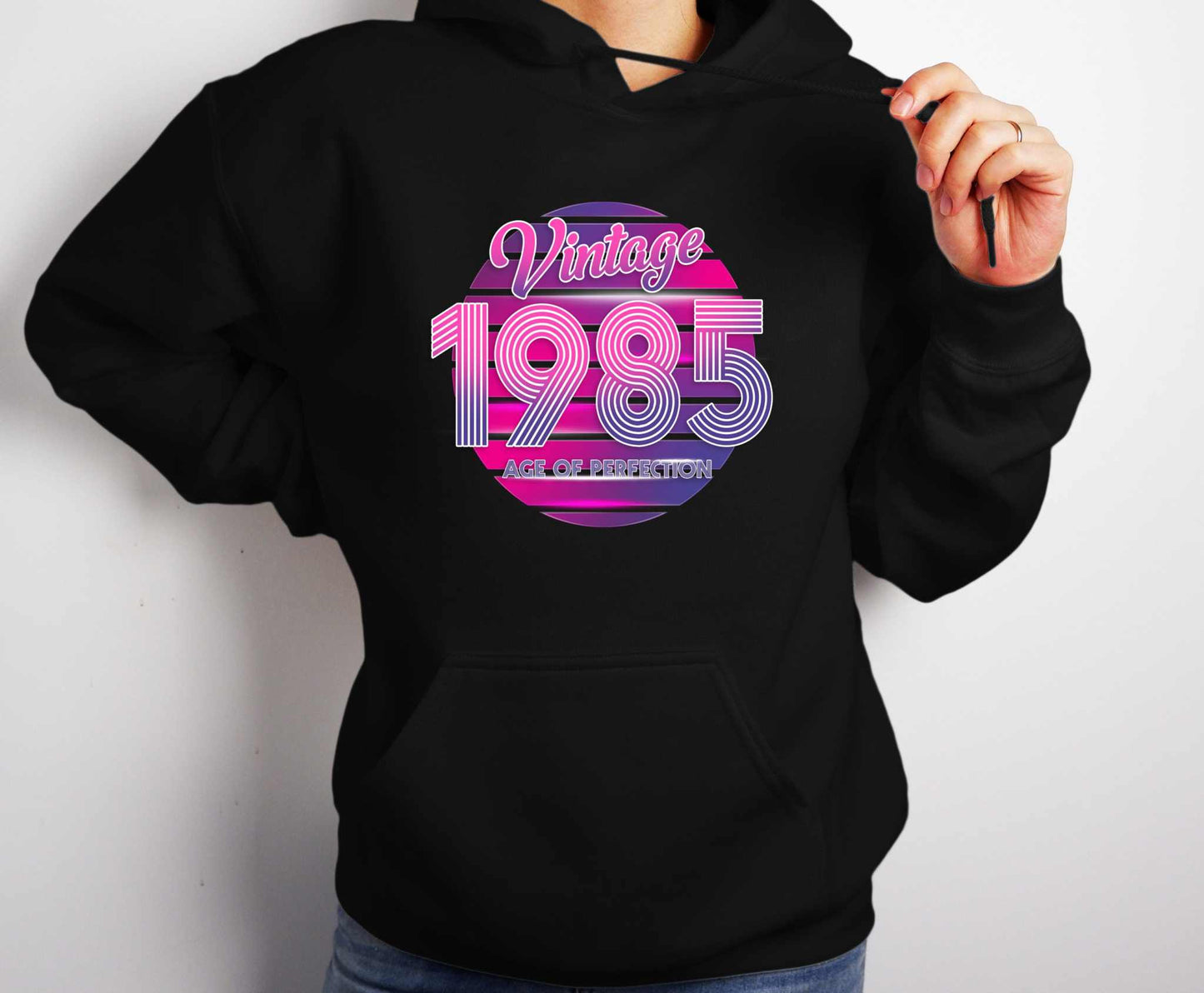 Vintage 1985 Age of Perfection Hoodie – Retro Style Sweatshirt