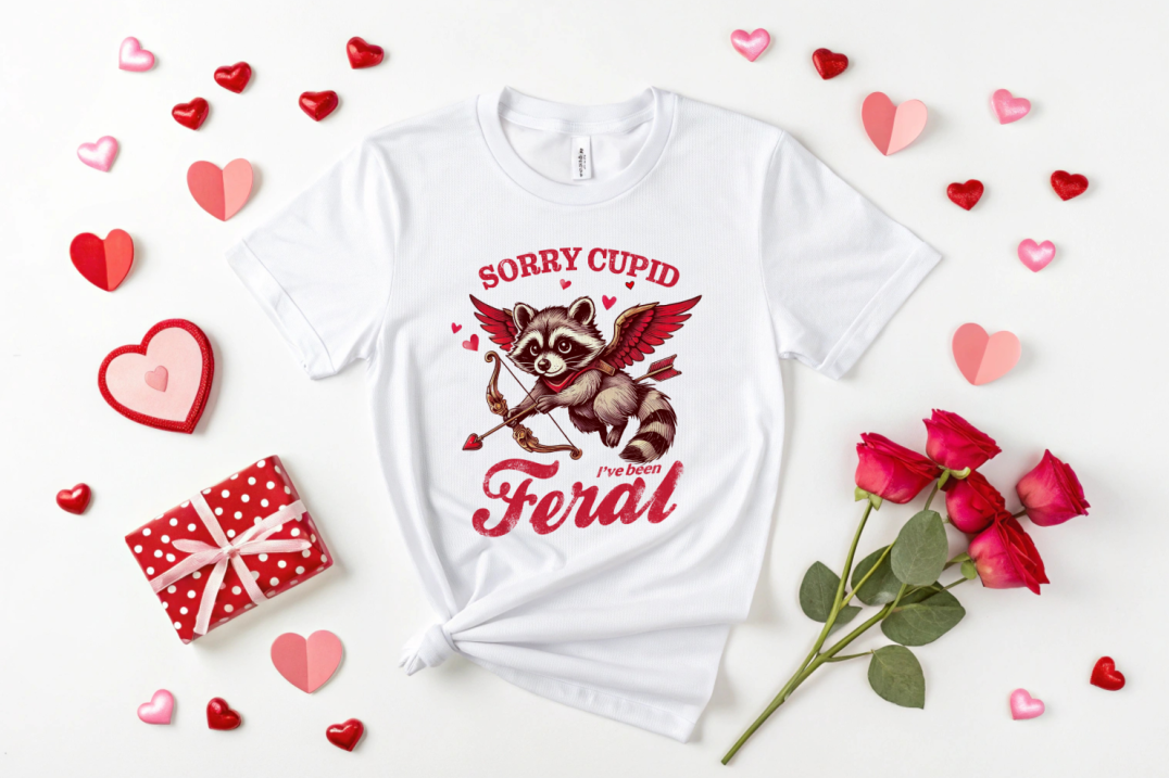Sorry Cupid I've Been Feral "T-Shirt"