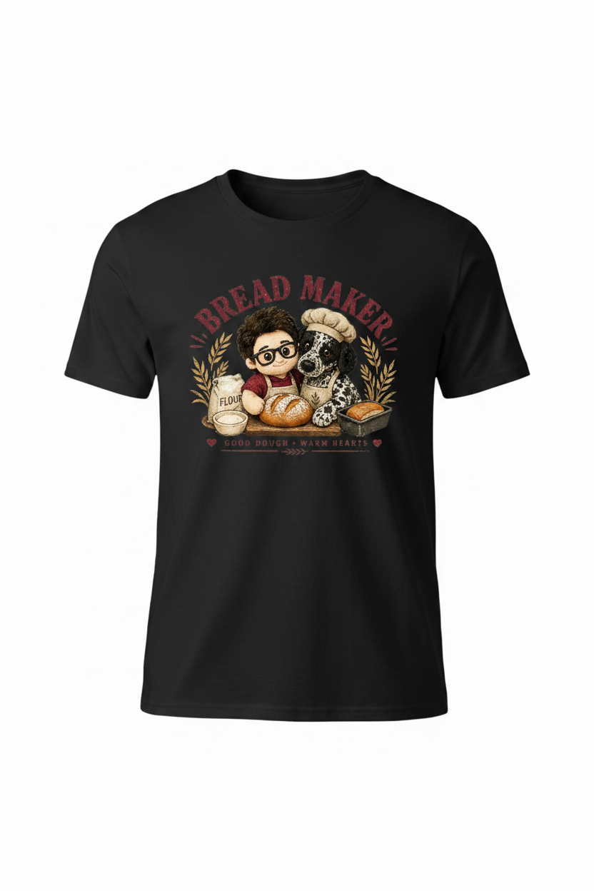 Bread Maker T-Shirt | Cute Plushie Baking Graphic Tee