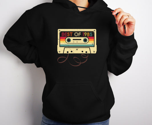 Best of 1985 Vintage Cassette Hoodie