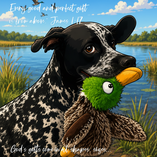 Hunting Dog Christian Poster 12x18 GSP