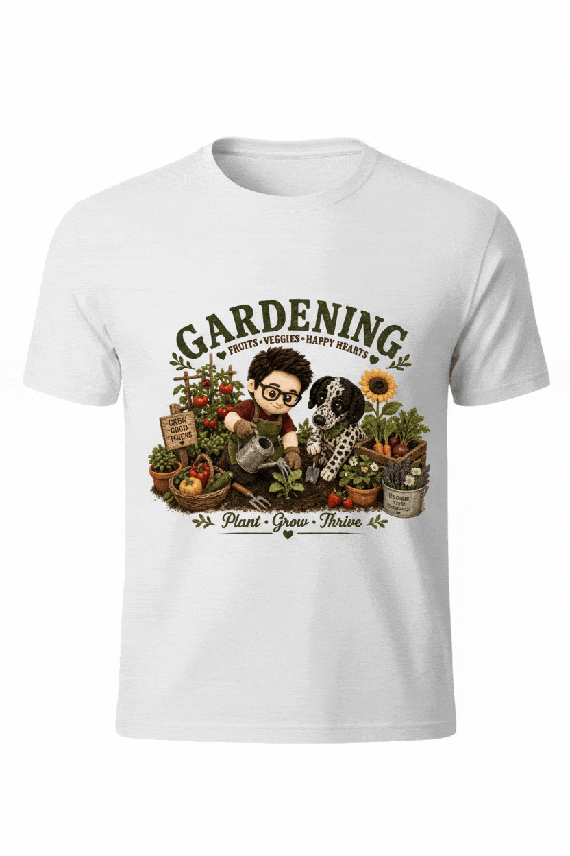 Gardening T-Shirt | Cute Plushie Garden Graphic Tee