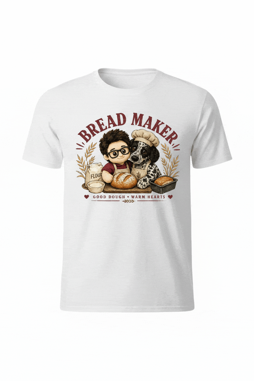 Bread Maker T-Shirt | Cute Plushie Baking Graphic Tee