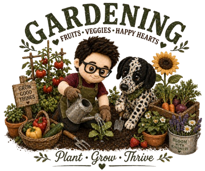 Gardening T-Shirt | Cute Plushie Garden Graphic Tee