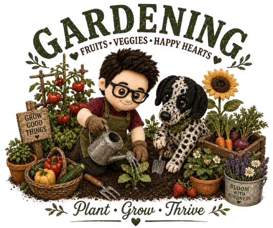 Gardening T-Shirt | Cute Plushie Garden Graphic Tee