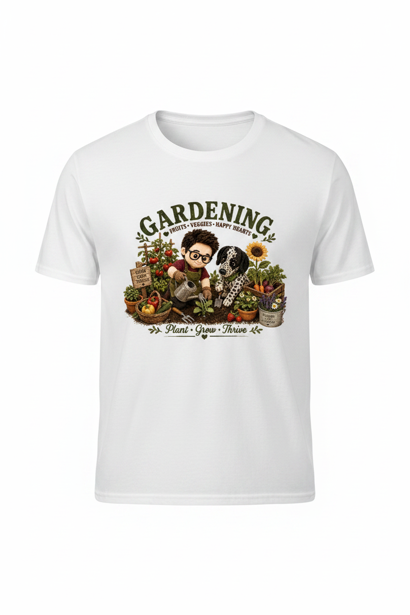 Gardening T-Shirt | Cute Plushie Garden Graphic Tee
