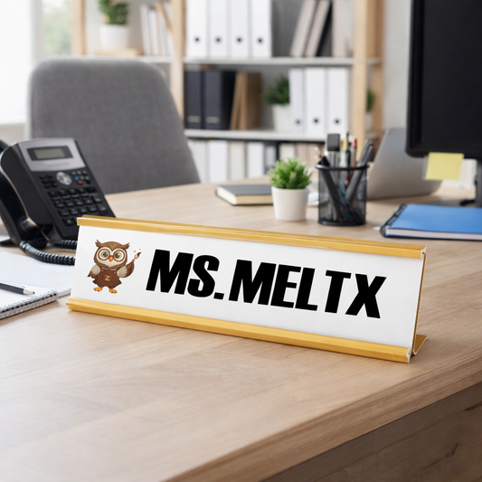 Office Nameplates for Desk, Plates Aluminum Name Plate Holder for Business