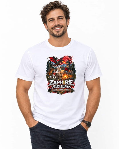 Zaphire Treasures Adventure Graphic T-Shirt | Dragon Fantasy Tee
